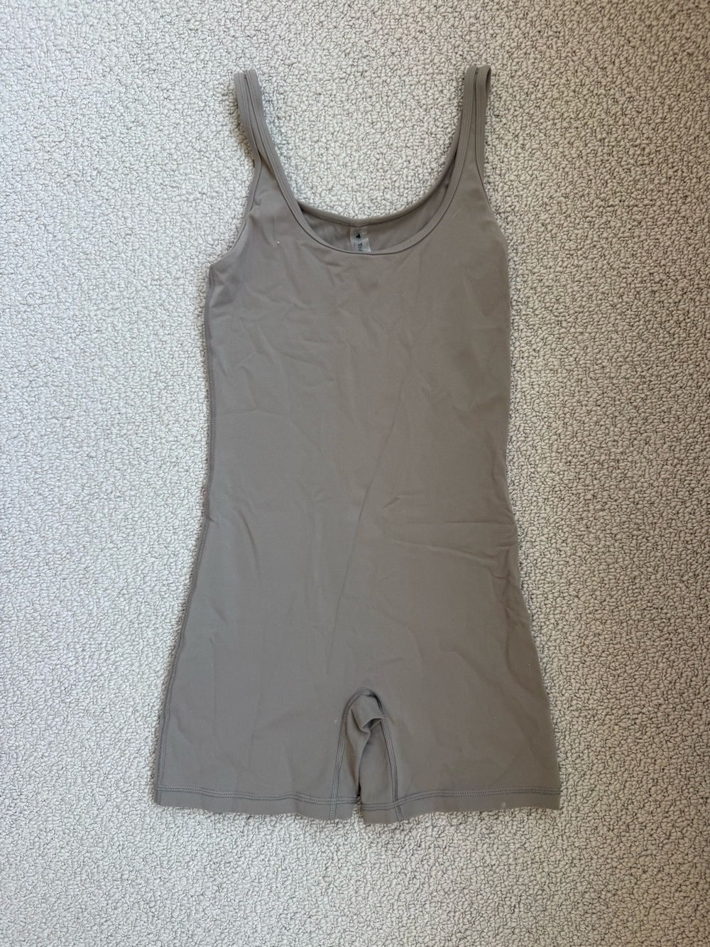 Aritzia Taupe Scoop-Neck Sleeveless Romper